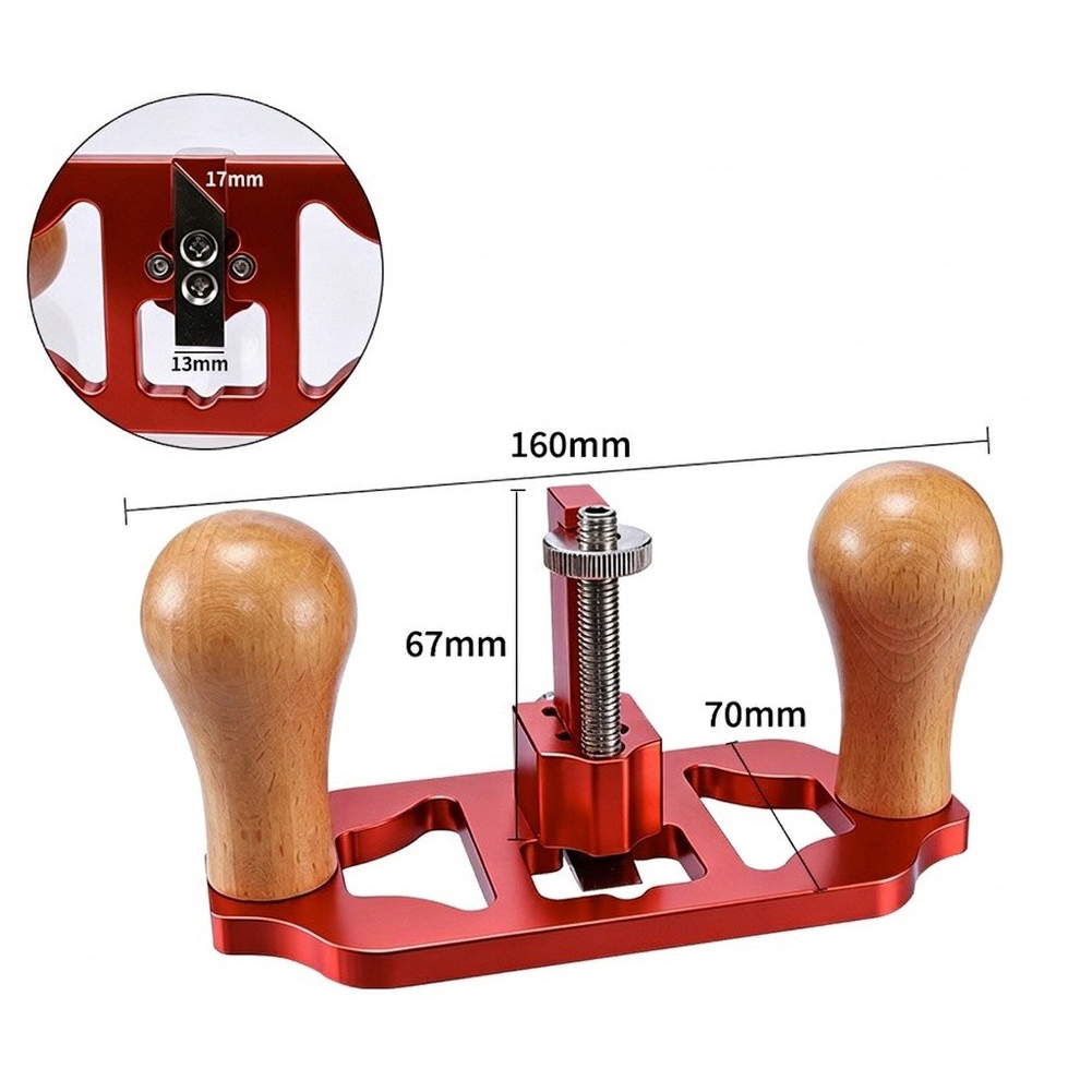 Router Plane Hand - Holzbearbeitungs-Fräserhobel, Aluminiumlegierungskörper, einstellbare Tiefe für Holzkanten,