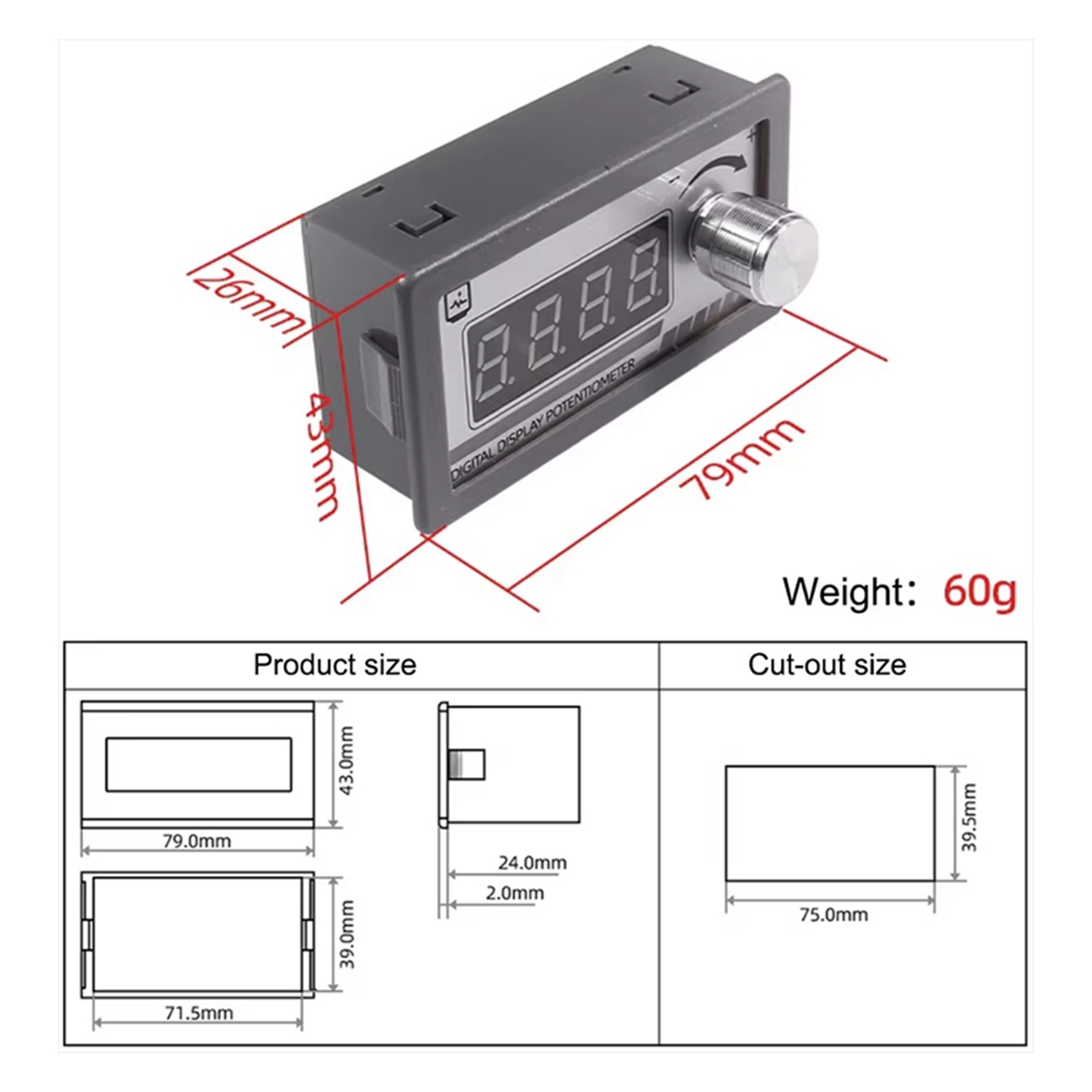 Woodworking Simulator - Premium-4X Potentiometer mit digitaler Anzeige, variabler