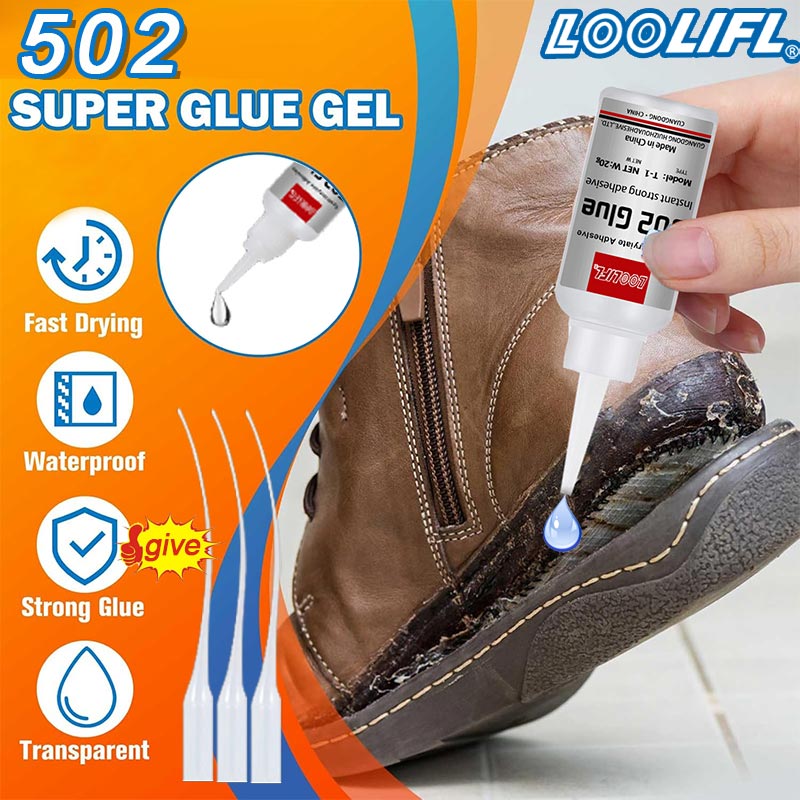 Woodworking Quick Glue - 1-3Stk,20ml,502 Superkleber, schnelltrocknender Cyanacrylatkleber, Leder, Gummi,