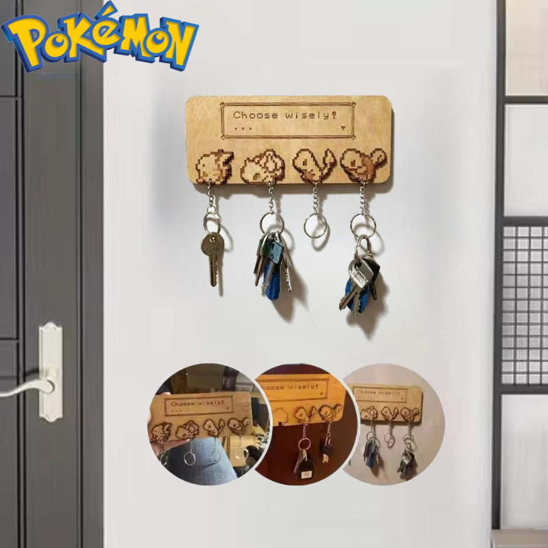 Woodworking Ideas - Pokemon Anime Pikachu Holz-Schlüsselanhänger Cartoon Charmander