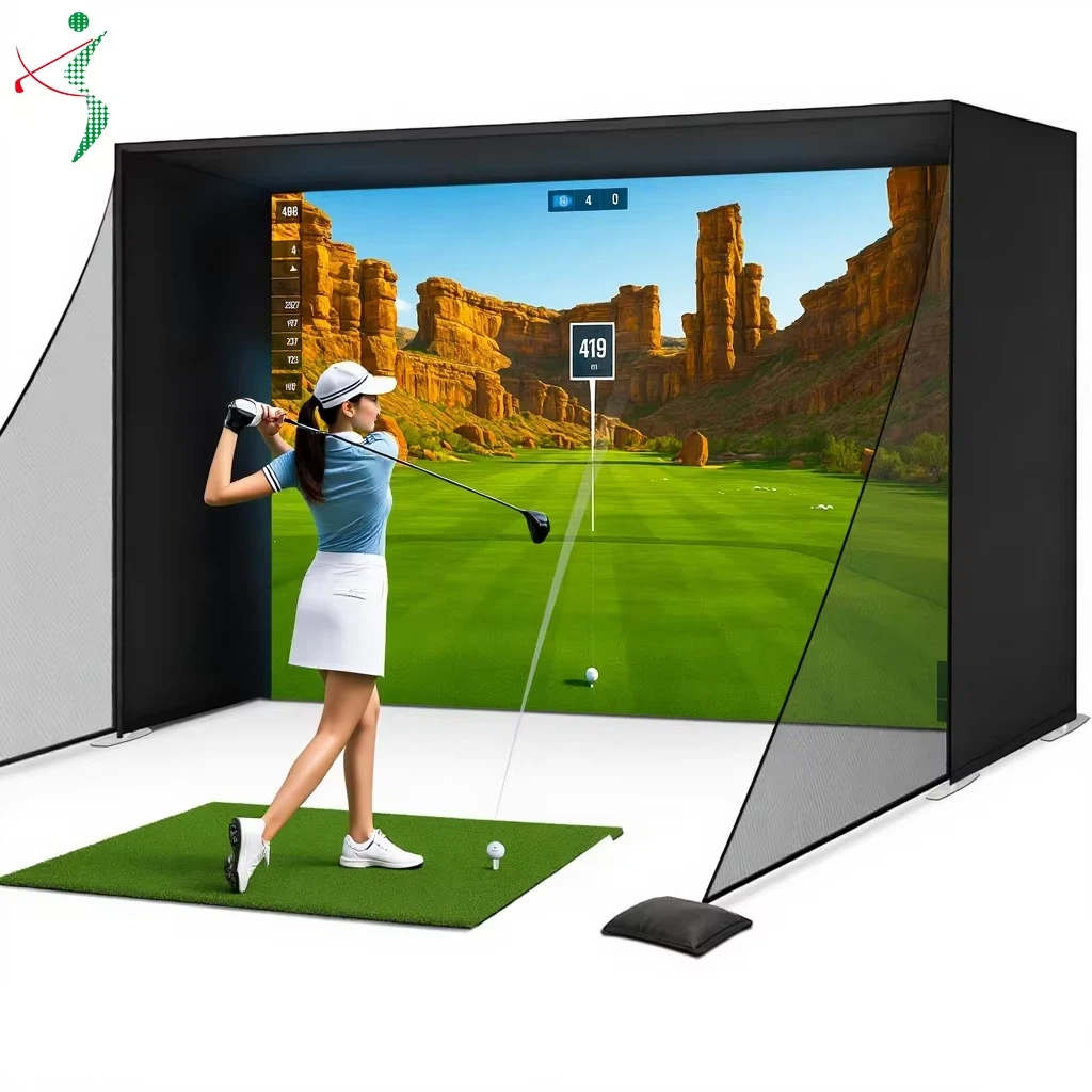 Woodworking Simulator - Golf-Simulator-Gehäusennetze 10x9ft mit Aluminiumrahmen, doppellagigem HD-Aufprallschutz