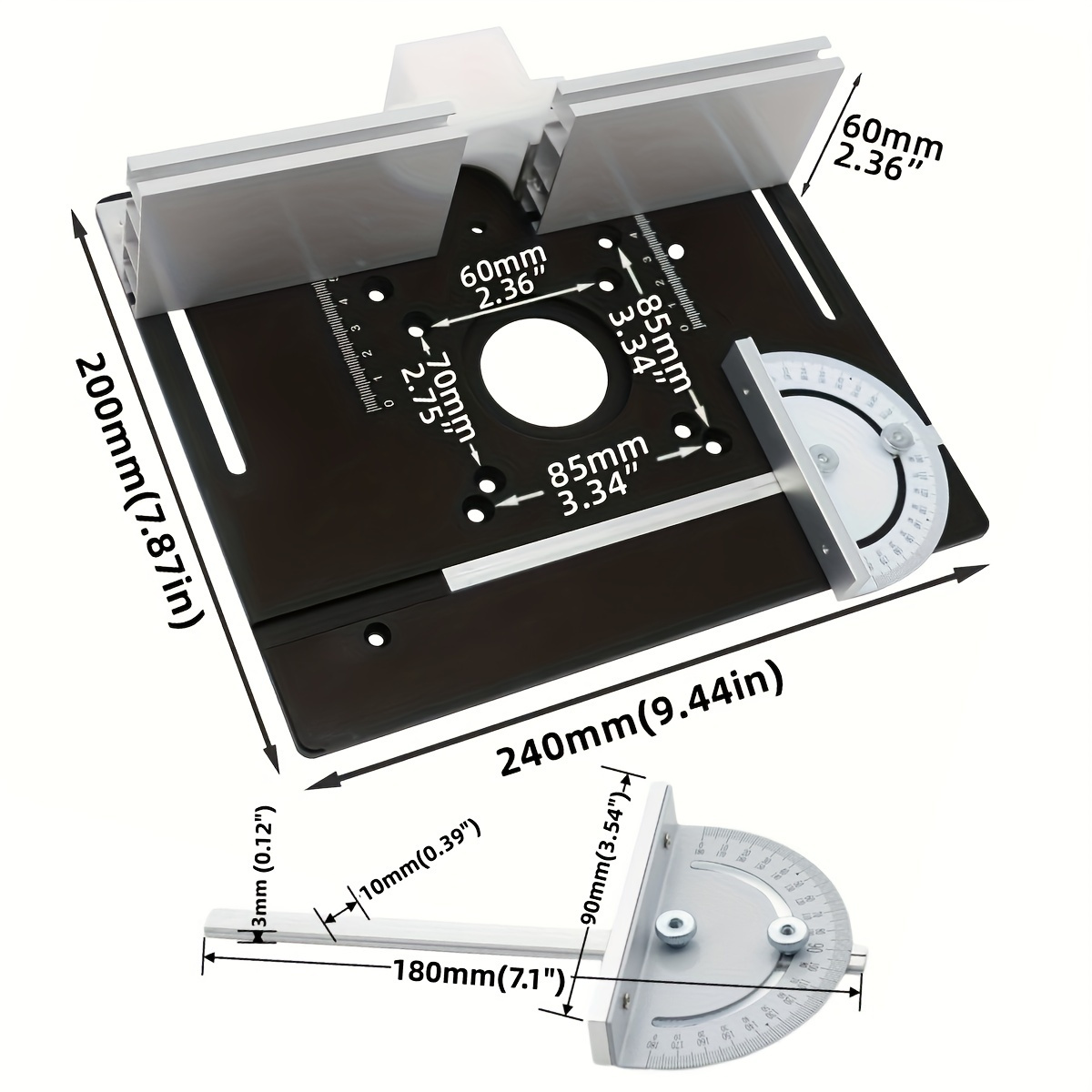 Aluminium-Fräser-Desktop-Einsa – Woodworking Router Bewertung und Preis